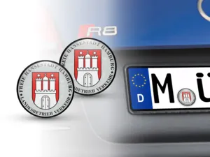 TUV Aufkleber Landesbetrieb Verkehr Nummernschild plakette